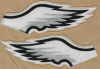 Philly Eagles Wings White , black and silver